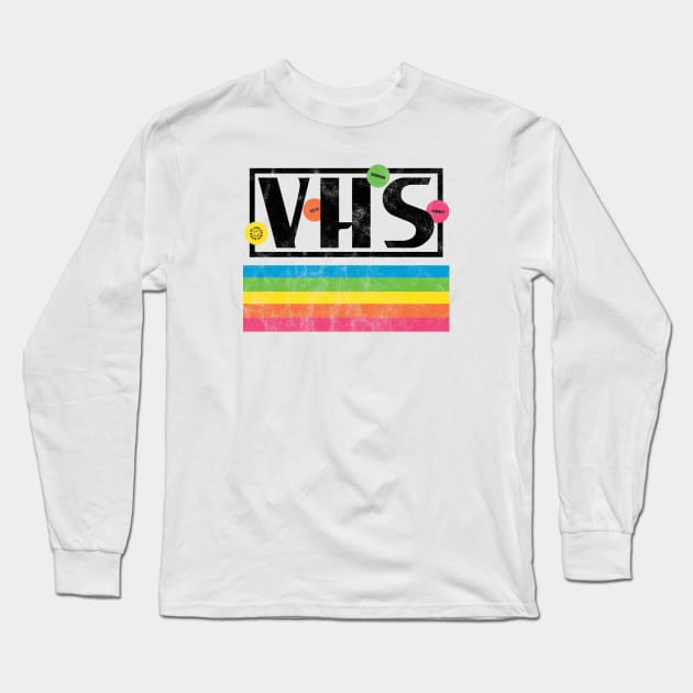 VHS Retro Long Sleeve T-Shirt by Totally Major